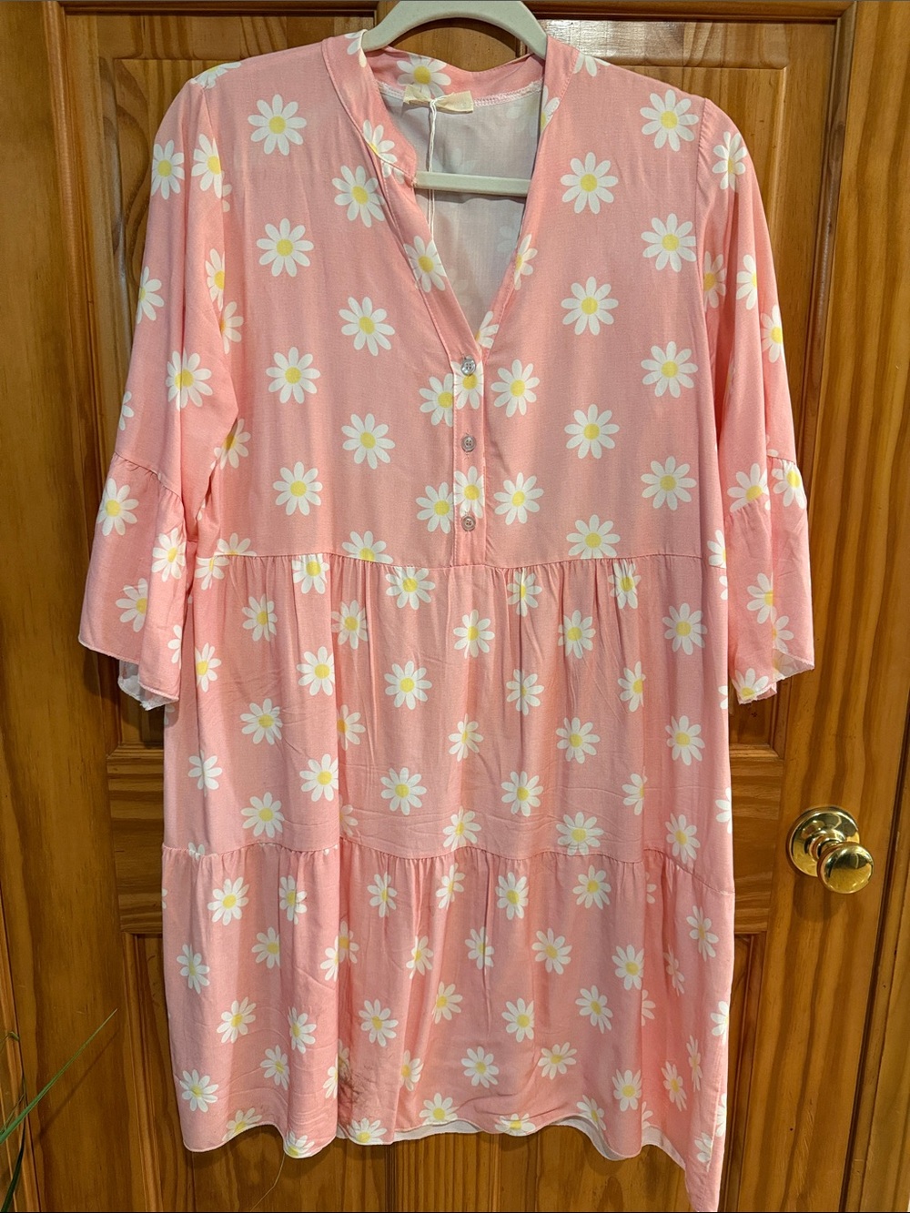 Pure Romance Pink Daisy Tiered Mini Dress